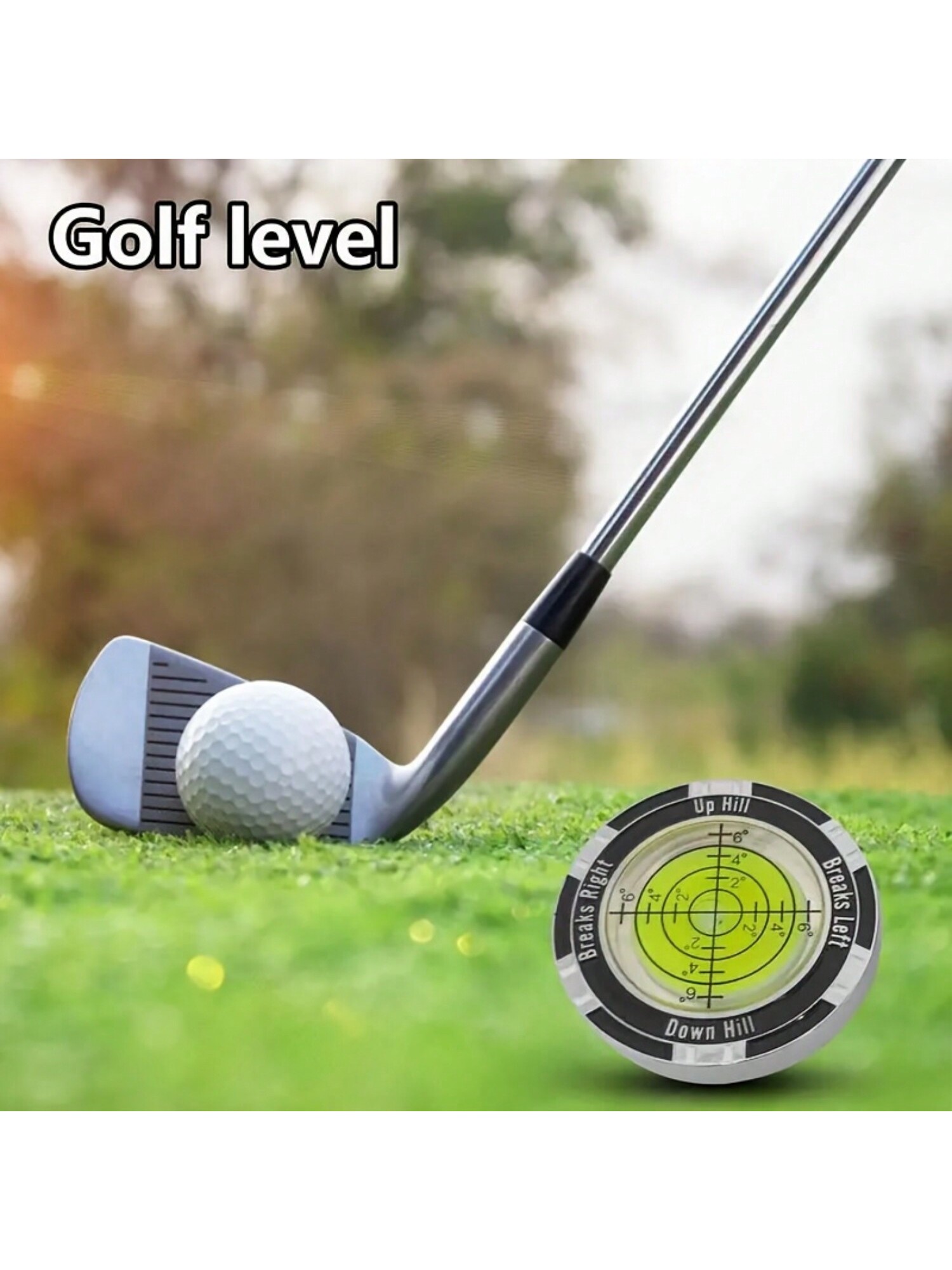 1PC Reader - Golf  Ball Marker With High Precision  Black Green Reading Aid Golf Accessories For Men Women